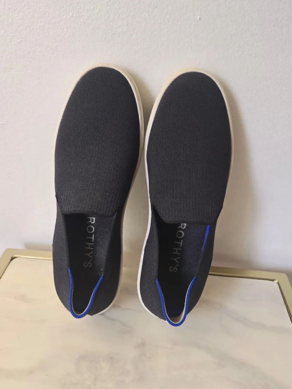 Rothy’s  Black Original Slip-On Sneakers Women's Size 9-10.5